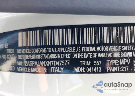 2022 Alfa Romeo Stelvio Sprint Rwd из США, поврежденный, VIN ZASPAJANXN7D47577